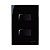 Interruptor Duplo Simples Preto Sleek Ebony 10A 250V Com Placa 4x2'' Margirius - Imagem 1