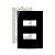 Interruptor Duplo Simples Preto Sleek Ebony 10A 250V Com Placa 4x2'' Margirius - Imagem 3