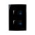 Interruptor Duplo Simples Com Luz Preto Sleek Ebony 10A 250V Com Placa 4x2'' Margirius - Imagem 1