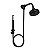 Chuveiro Deca Acqua Plus Black Matte Com Desviador E Ducha Manual 1990.BL.STD.KIT.MT - Imagem 3