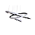 Lustre Pendente Led Montreal 45W Preto 3000K Taschibra - Imagem 4