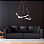 Lustre Pendente Led Montreal 35W Preto 3000K Taschibra - Imagem 2