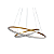 Lustre Pendente Led Montreal 35W Ouro Fosco 3000K Taschibra - Imagem 4