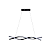 Lustre Pendente Led Paris 18W Preto 3000K 80cm Taschibra - Imagem 4