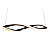 Lustre Pendente Led Paris 18W Preto 3000K 80cm Taschibra - Imagem 3