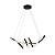Lustre Pendente Led Loop 38W Preto 3000K Taschibra - Imagem 1