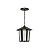 Pendente Colonial Sextavado Vidro Liso 1xE27 Blumenau Preto - Imagem 1