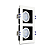 Spot Led Duplo Recuado 10w Embutir Frame Quadrado Bivolt Taschibra - Imagem 1