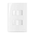 Interruptor Duplo Paralelo 4x2 Branco Sleek 10A 250v Margirius - Imagem 1