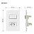 Interruptor Duplo Paralelo + Tomada 20a 4X2 Branco Sleek Margirius - Imagem 5