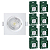 Kit 10 Spot de Led 5w Embutir Quadrado 9x9cm Fit Bivolt Depolux - Imagem 1