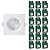 Kit 20 Spot de Led 5w Embutir Quadrado 9x9cm Fit Bivolt Depolux - Imagem 1