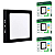 Kit 4 Painel Led Preto 12W Plafon Quadrado Sobrepor Bivolt Depolux - Imagem 1