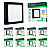 Kit 10 Painel Led Preto 12W Plafon Quadrado Sobrepor Bivolt Depolux - Imagem 1
