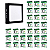 Kit 40 Painel Led Preto 12W Plafon Quadrado Sobrepor Bivolt Depolux - Imagem 1