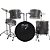 Bateria Acústica 2t Pr Sp Silver Sparkle Prata Com Banco Ny F1rst - Imagem 2