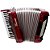 Acordeon 80 Baixos 37 Teclas Ta 8009 Vermelho Thommasi - Imagem 1