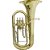 Bombardino Euphonium 3 Pistos Ep 200 Laqueado Dourado Com Case New York - Imagem 1