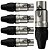 Conector Xlr Femea Wc 1003 Fl Bk Ni 3p Cabo Wireconex 05 Unidades - Imagem 1