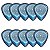 Palheta Bori Grl At-r16132 Drip Gota 1,50 Mm (azul) R21017 10un - Imagem 1