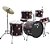 Bateria Acústica 2t Cromada Vinho Com Banco Ny-f1rst - Imagem 1