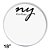 Pele Clear Transparente Para Bateria 18" New York - Imagem 2