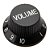 Knob Plástico Instrumentos Volume (3 Peças) Spirit PSV-V-BK - Imagem 1