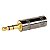 Conector P2 Stereo Metal Preto Gold Storm 10 Unidades - Imagem 2