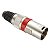 Conector Xlr Macho Linha Vermelho Metalico Storm 05 Unidades - Imagem 4