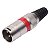 Conector Xlr Macho Linha Vermelho Metalico Storm 05 Unidades - Imagem 2