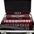 Acordeon 8 Baixos 21 Botões Ta 821bs Vermelho Thommasi - Imagem 5