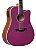Violão Tagima Safir Pink Glitter EQ Aço Cutaway All Sapele DPSK - Imagem 2