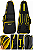 Capa Bag Dupla Bombags Lift para 2 Guitarras Reforçada Preta e Amarela - Imagem 4