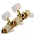 Tarraxas Custom Sound CMH 830 GD Douradas 3+3 para Violão de Nylon - Imagem 2