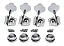 Tarraxas Blindadas Custom Sound CMH 821 Cromadas para Contrabaixo 4 Cordas - Imagem 1