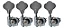 Tarraxas Blindadas Custom Sound CMH 821 Cromadas para Contrabaixo 4 Cordas - Imagem 2