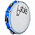 Kit de Percussão Luen – Pandeiro Batuka Azul 10", Ganza e Reco-Reco de Alumínio - Imagem 2