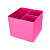 PORTA OBJETO DELLO 3 DIVISORIAS FULL COLOR ROSA - Imagem 1