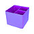 PORTA OBJETO DELLO 3 DIVISORIAS FULL COLOR ROXO - Imagem 1