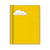 CADERNO BROC. QUADRICULADO 1X1CM AMARELO CREDEAL 40FLS - Imagem 1