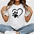 Camiseta Baby Look Feminina Coração com Patinha - Imagem 1