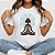 Camiseta Baby Look Feminina Essência Afro Yoga Meditação - Imagem 1