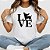 Camiseta Baby Look Feminina Love Cachorro - Imagem 1