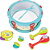 Kit Bateria 8 Peças Brinquedo Musical Infantil Bebê Buba - Imagem 1