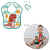 Babador Impermeável Com Bolso Pega Migalhas e Velcro Animal Fun Bebê Infantil Buba - Imagem 6