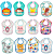 Babador Impermeável Com Bolso Pega Migalhas e Velcro Animal Fun Bebê Infantil Buba - Imagem 1