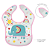 Babador Impermeável Com Bolso Pega Migalhas e Velcro Animal Fun Bebê Infantil Buba - Imagem 11