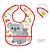Babador Impermeável Com Bolso Pega Migalhas e Velcro Animal Fun Bebê Infantil Buba - Imagem 17