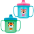 Copo de Treinamento Com Alças e Bico Rígido 180ml Infantil Bebê Buba - Imagem 1