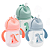 Copo Infantil Dino 240ml Buba Alça Removível Canudo Silicone Válvula Anticólica Evita Ingestão Ar - Imagem 1